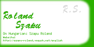 roland szapu business card